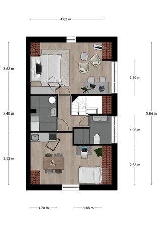 Floorplan - Amstelstroom 71, 2721 ET Zoetermeer